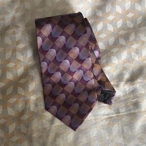 Jhane Barnes Purple and Brown Tie